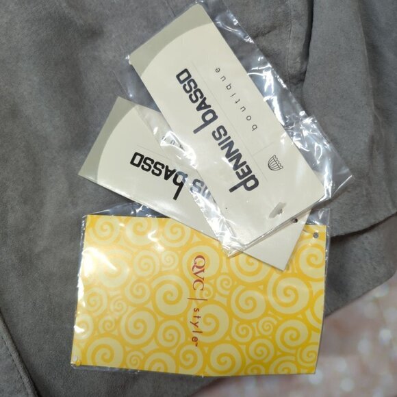 Dennis Basso Grey Suede Jacket with Matching Scarf, Women's Small NWT - Picture 11 of 12